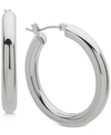 DKNY 1 1/5" THICK HOOP EARRINGS