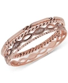 ANNE KLEIN ROSE GOLD-TONE 4-PC. SET CRYSTAL BANGLE BRACELETS, CREATED FOR MACY'S
