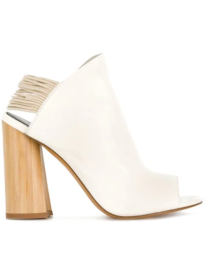 3.1 Phillip Lim / フィリップ リム Drum Leather Glove Slingback Booties In White