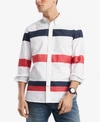 TOMMY HILFIGER MEN'S BLAINE CUSTOM-FIT STRIPE OXFORD SHIRT, CREATED FOR MACY'S
