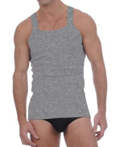 2(x)ist Men's Essential 2 Pack Square-cut Tank In Charcoal Heather