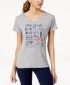 Columbia Camp Stamp Active-fit Top In Charcoal Heather