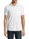 FRENCH CONNECTION HYBRID COTTON CASUAL BUTTON-DOWN SHIRT,0400094820242