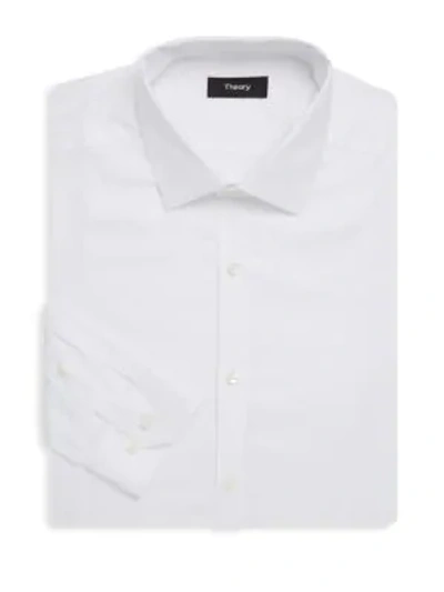 Theory Slim-fit Cotton Dress Shirt In White
