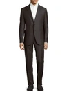 ARMANI COLLEZIONI Wool Windowpane Suit,0400093993585