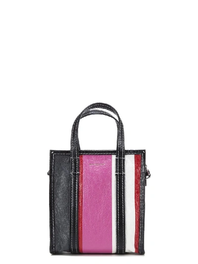 Balenciaga Striped Shopper Bag In 5660