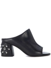 REBECCA MINKOFF Rebecca Minkoff Selene Black Leather Sandal With Studs,10539778