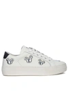 MOA MASTER OF ARTS MOA MICKEY MOUSE SILVER AND WHITE LEATHER SNEAKER,10539764