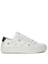 MOA MASTER OF ARTS MOA MICKEY MOUSE WHITE LEATHER SNEAKER WITH PEARLS,10539766
