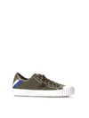 PHILIPPE MODEL GARE LU MILITARY SNEAKERS IN CANVAS,10540688