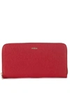 FURLA Furla Babylon Red Ruby Leather Wallet,10539565