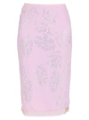 N°21 EMBELLISHED SKIRT WITH TULLE INSERTS,10540724