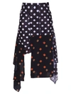 JW ANDERSON BLACK PRINTED SKIRT,10540762