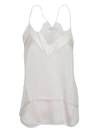 Iro Thinned Straps Silk Top In White