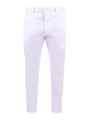 DSQUARED2 WHITE STRETCH TROUSERS,10540757