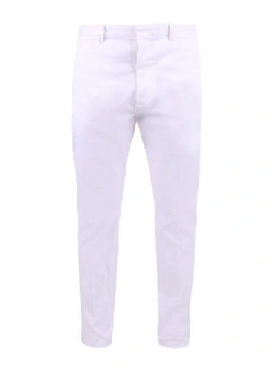Dsquared2 White Stretch Trousers