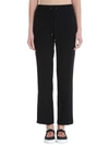 Kenzo Black Crepe Colourblock Trousers In Black