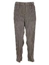 Peserico All Over Print Trousers In Blue