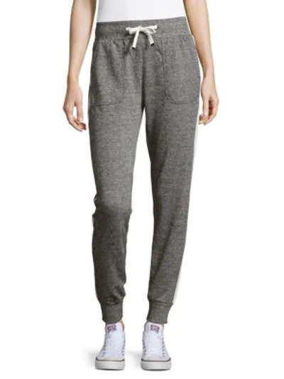 X By Gottex Side Panel French Terry Trousers In Grey