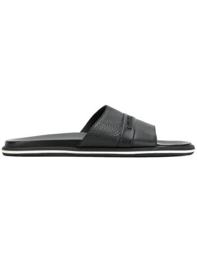 Baldinini Logo Open-toe Sandals In Black