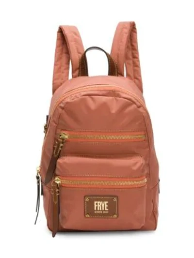 Frye Mini Ivy Nylon Backpack - Red In Dusty Rose