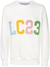 LC23 LC23 LOGO PATCH SWEATSHIRT - WHITE,F10112773045