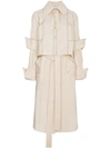 JW ANDERSON CALICO DOUBLE LAYER TRENCH COAT,CO23WR1812515534