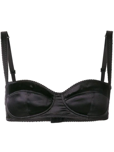 Dolce & Gabbana Underwear Picot Trim Bra - Black
