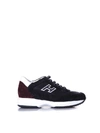 HOGAN NEW INTERACTIVE BLU SUEDE & NYLON SNEAKERS,10541210