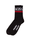 Gcds Printed Logo Socks In Nero