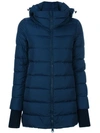 Herno Knitted Cuffs Hooded Jacket - Blue In Blue
