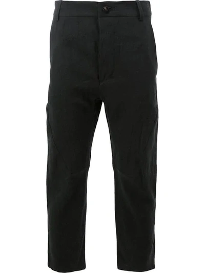 Cedric Jacquemyn Cropped Tailored Trousers In Black