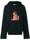 Off-white Off White C/o Virgil Abloh Men's Black Diag Fire Back Zip Hoodie