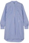 ALEXA CHUNG STRIPED COTTON-POPLIN SHIRT DRESS