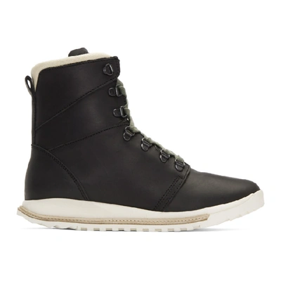 Rick Owens Black Hood Robber Edition Dirt Grafton Lace-up Boots In Black