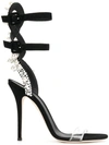 GIUSEPPE ZANOTTI embellished double strap sandals,E80016800112769438