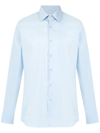 Prada Long-sleeve Button-fastening Shirt In Blue