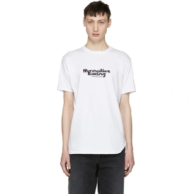 Nonnative White Racing Logo T-shirt In 001 White