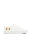 VERSACE LEATHER TRIBUTE SNEAKERS,10542072