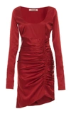 ROBERTO CAVALLI SILK LONG SLEEVE MINI DRESS,HWT156 RA001