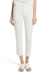 Vince Coin-pocket Straight-leg Cropped Chino Pants In Off White