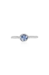 Monica Vinader Siren Small Stacking Kyanite Ring In Silver/ Kyanite