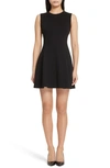 THEORY PIQUE FIT & FLARE DRESS,I0224602