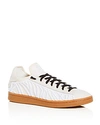 Y-3 MEN'S SHISHU STAN EMBROIDERED LACE UP SNEAKERS,AC7513