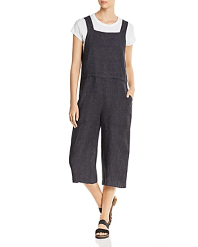 Eileen Fisher Organic Linen Cropped Jumpsuit, Regular & Petite In Denim
