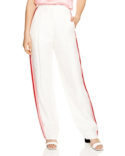 Sandro Side Stripe Trousers In Beige