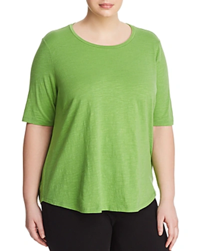 Eileen Fisher Plus Size Organic Cotton T-shirt In Apple