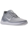 Nike Men's Free Run 2018 Running Sneakers From Finish Line In Wolf Grey/white-white-vol