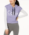 CALVIN KLEIN PERFORMANCE LOGO CROPPED HOODIE