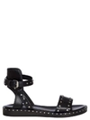 JANET & JANET STUDS LEATHER SANDALS,10542471